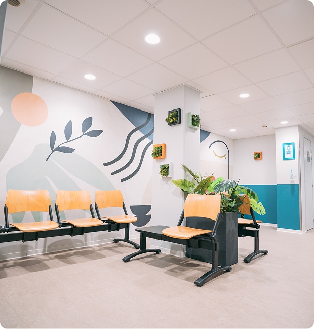Salle d'attente centre de radiothérapie CERAC Angoulême